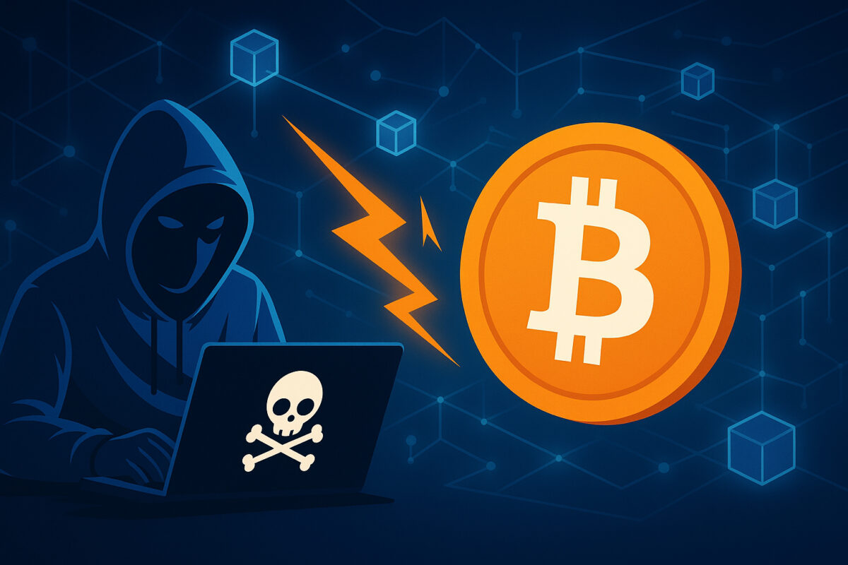 Bitcoin network hack illustration