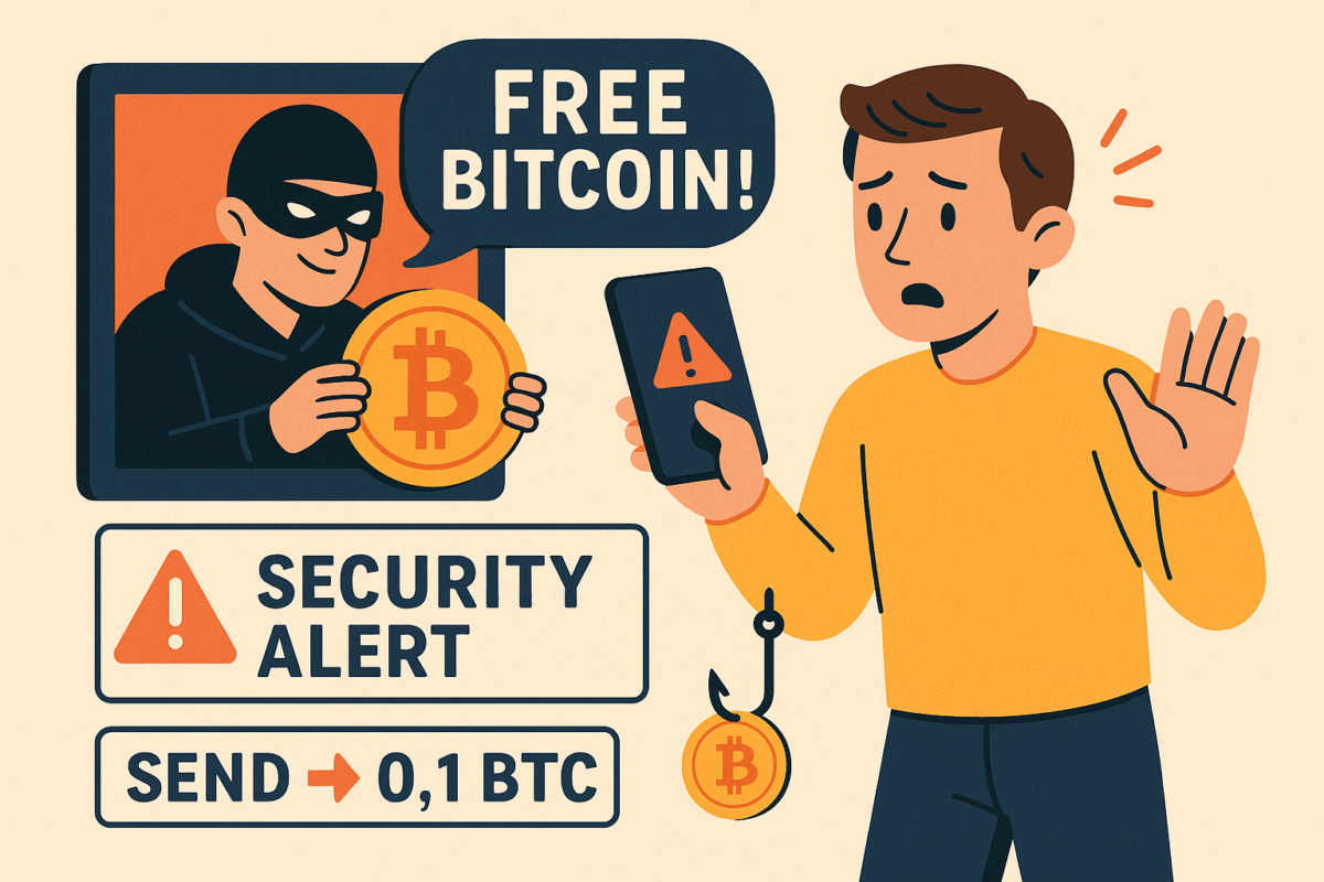 Crypto scam patterns visual