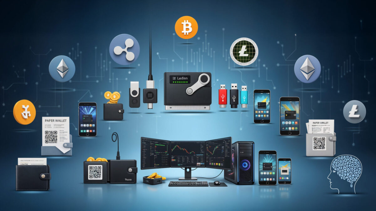 Ways to store crypto illustration