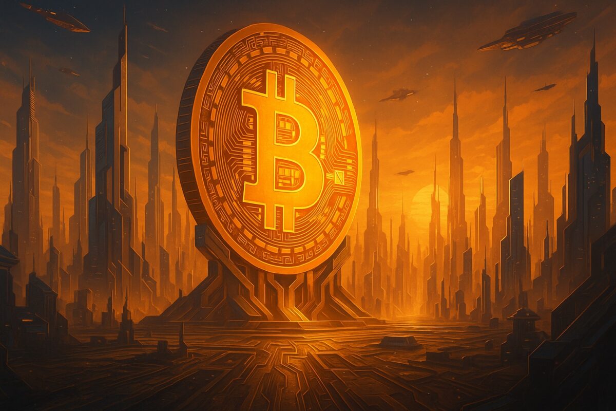 Futuristic Bitcoin world hero image