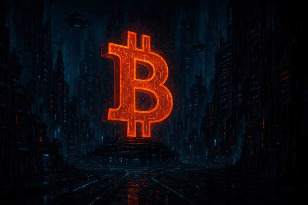 Futuristic network skyline representing Bitcoin’s global footprint