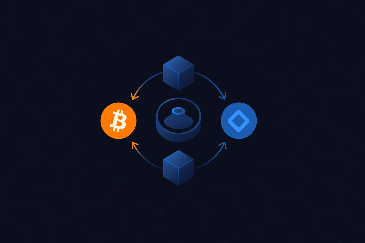 Decentralised exchange swap on a blockchain interface