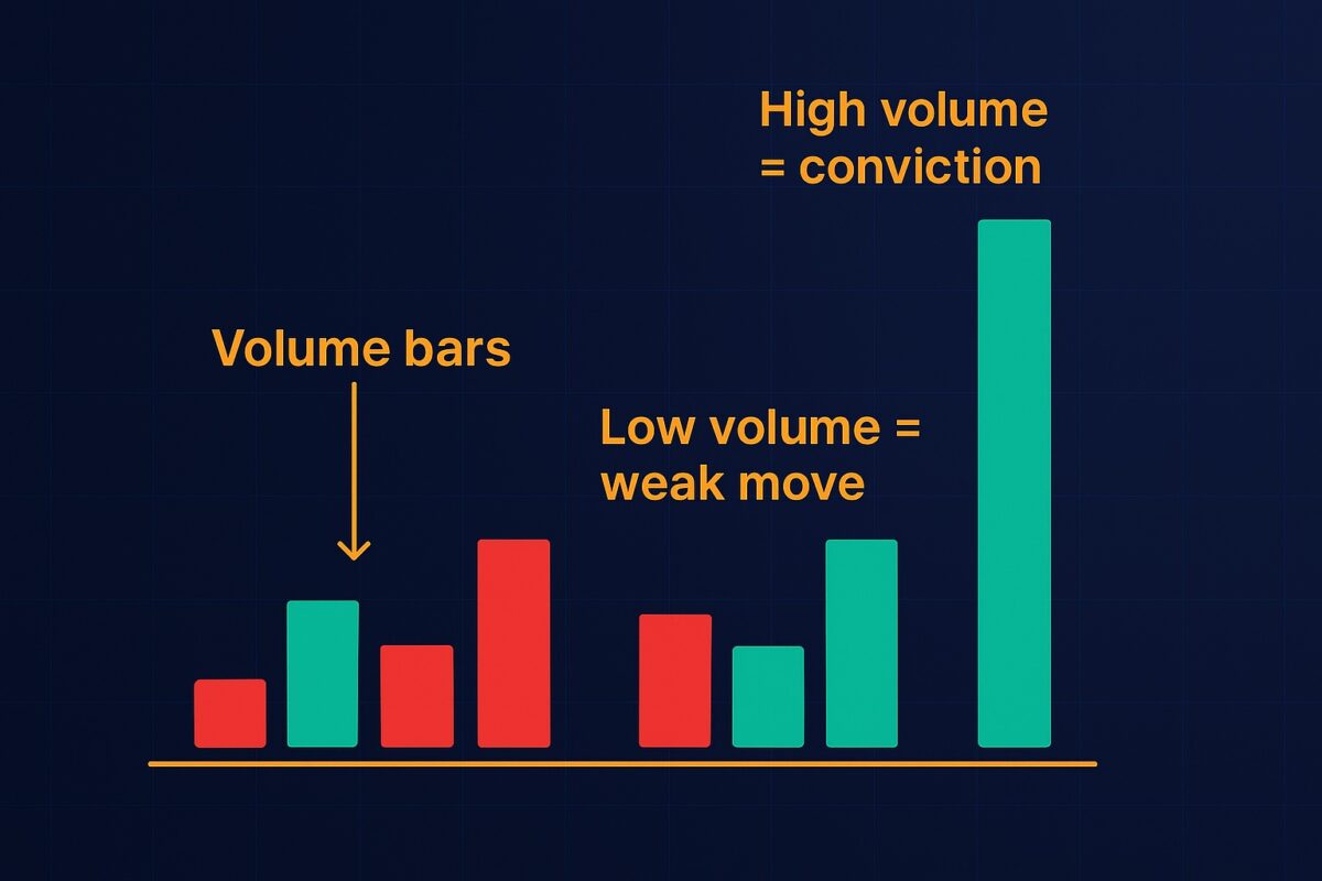 What is Liquidity in Crypto — volume bars and market depth visual