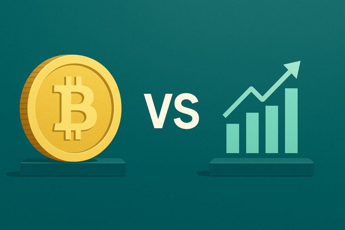 Digital comparison between Bitcoin and Australian shares