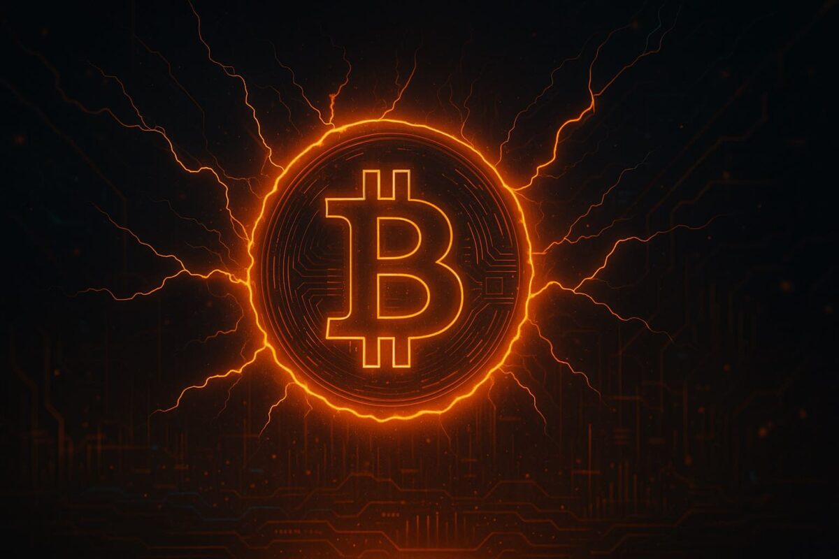 Abstract illustration showing how much energy Bitcoin uses