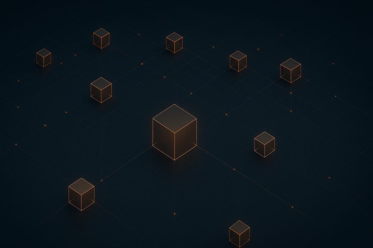 What is blockchain digital network artwork