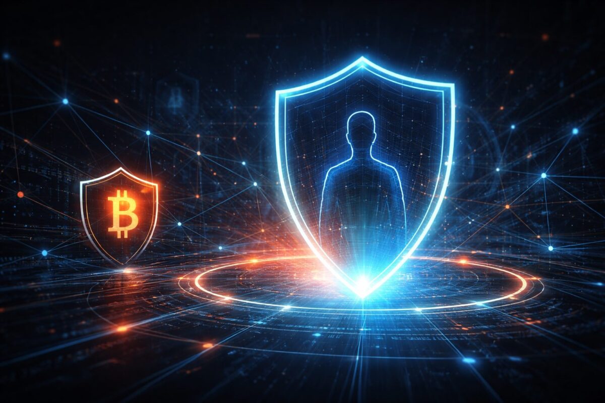 Crypto privacy and digital identity protection illustration